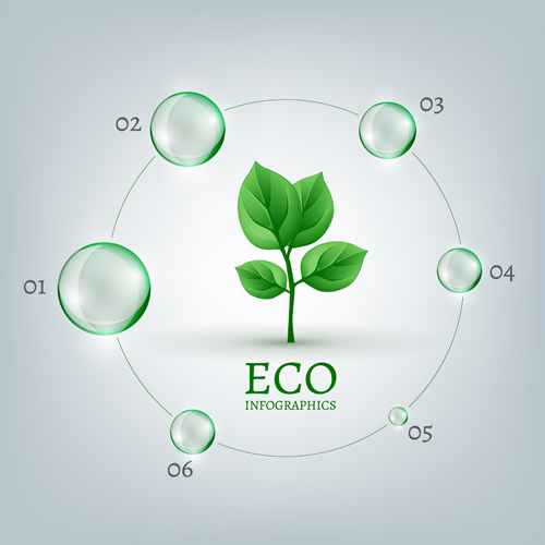 Eco infographics elements vectors graphics 18
