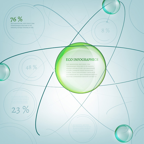 Eco infographics elements vectors graphics 21