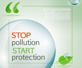 Eco quotation infographic vecotr
