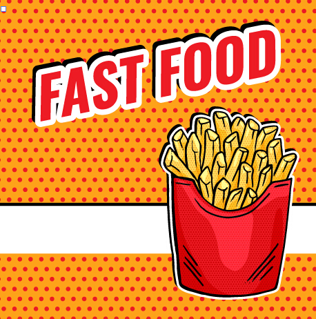 Fast food poster template vector material 05