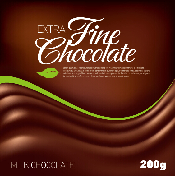 Fine chocolate maik vector background 01