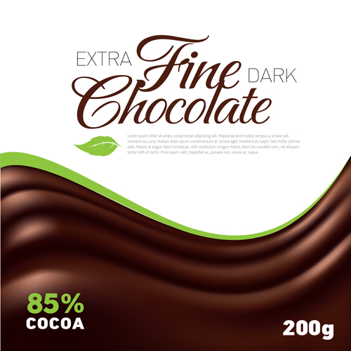 Fine chocolate maik vector background 02