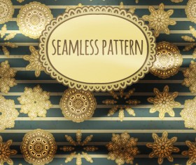 Floral seamless pattern with silk vectors 04