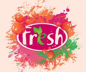 Fresh juice poster design vectors material 01
