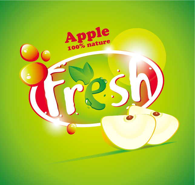 Fresh juice poster design vectors material 06