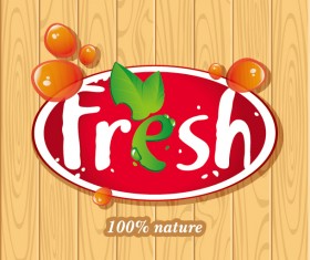 Fresh juice poster design vectors material 08