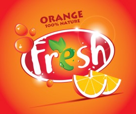 Fresh juice poster design vectors material 10