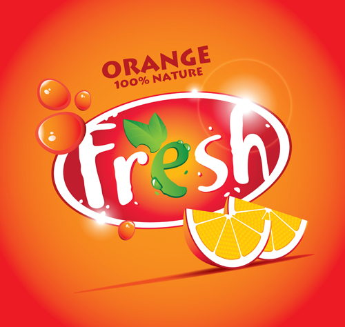 Fresh juice poster design vectors material 10