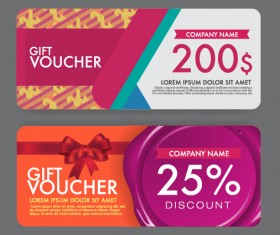 Gift voucher modern design template 01