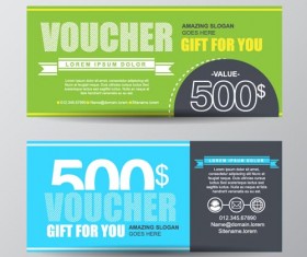 Gift voucher modern design template 03