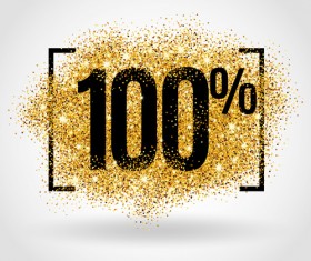 Golden discounts poster vector graphic 03