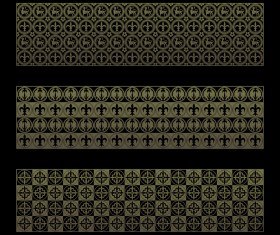 Gothic ornament banners vector set 02