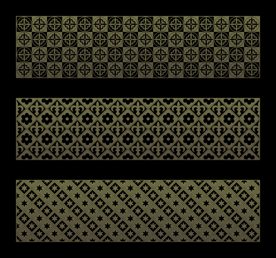 Gothic ornament banners vector set 03