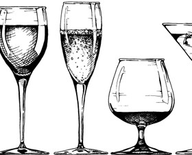 Hand drawn cocktail vintage vector 01