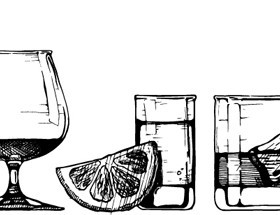 Hand drawn cocktail vintage vector 02