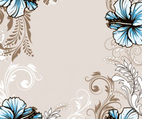 Hand drawn floral vintage background vectors