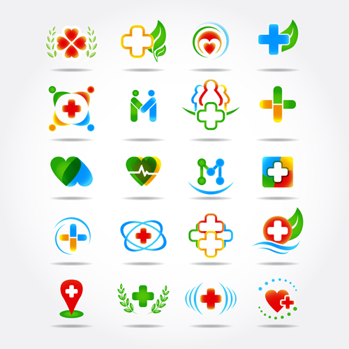 Health with medical logos vector