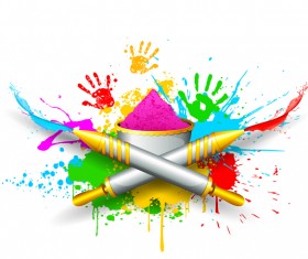 Holi creative background art vector 01