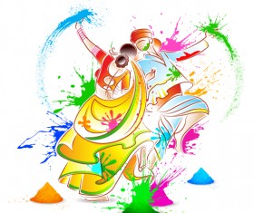 Holi creative background art vector 02