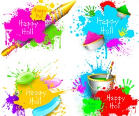 Holi creative background art vector 03