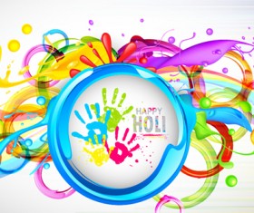 Holi creative background art vector 05