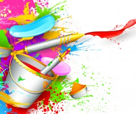 Holi creative background art vector 07