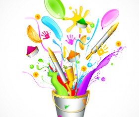 Holi creative background art vector 08