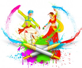 Holi creative background art vector 09