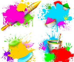 Holi creative background art vector 10