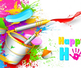 Holi creative background art vector 14