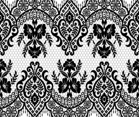 Lace seamless borders vectors set 02