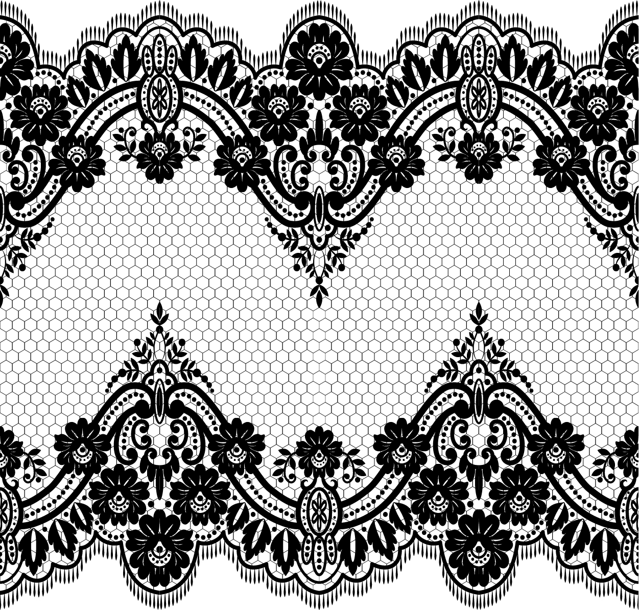 Download Lace seamless borders vectors set 06 free download