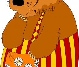 Mama bear vecor illustration 01