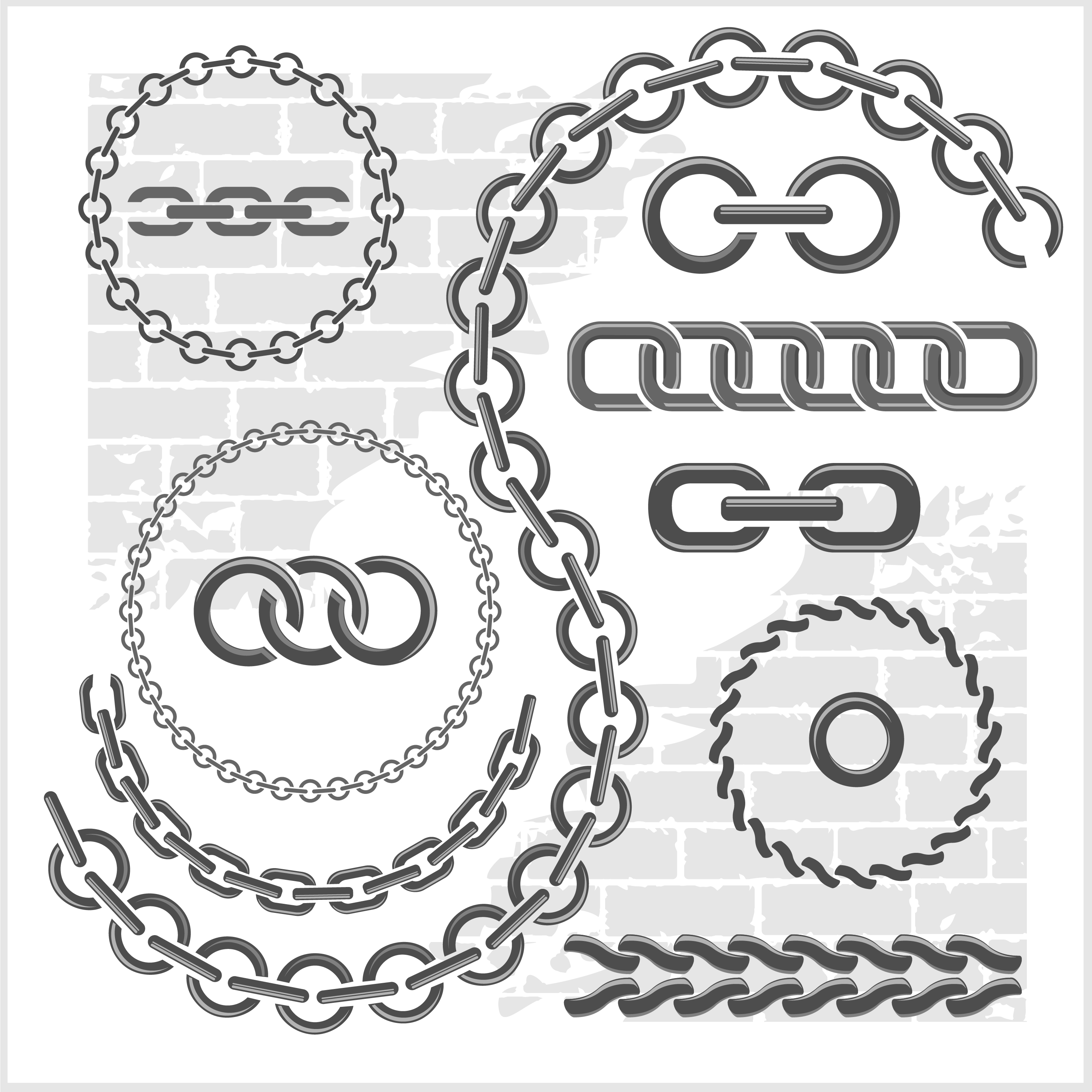Metal chains vector design 01