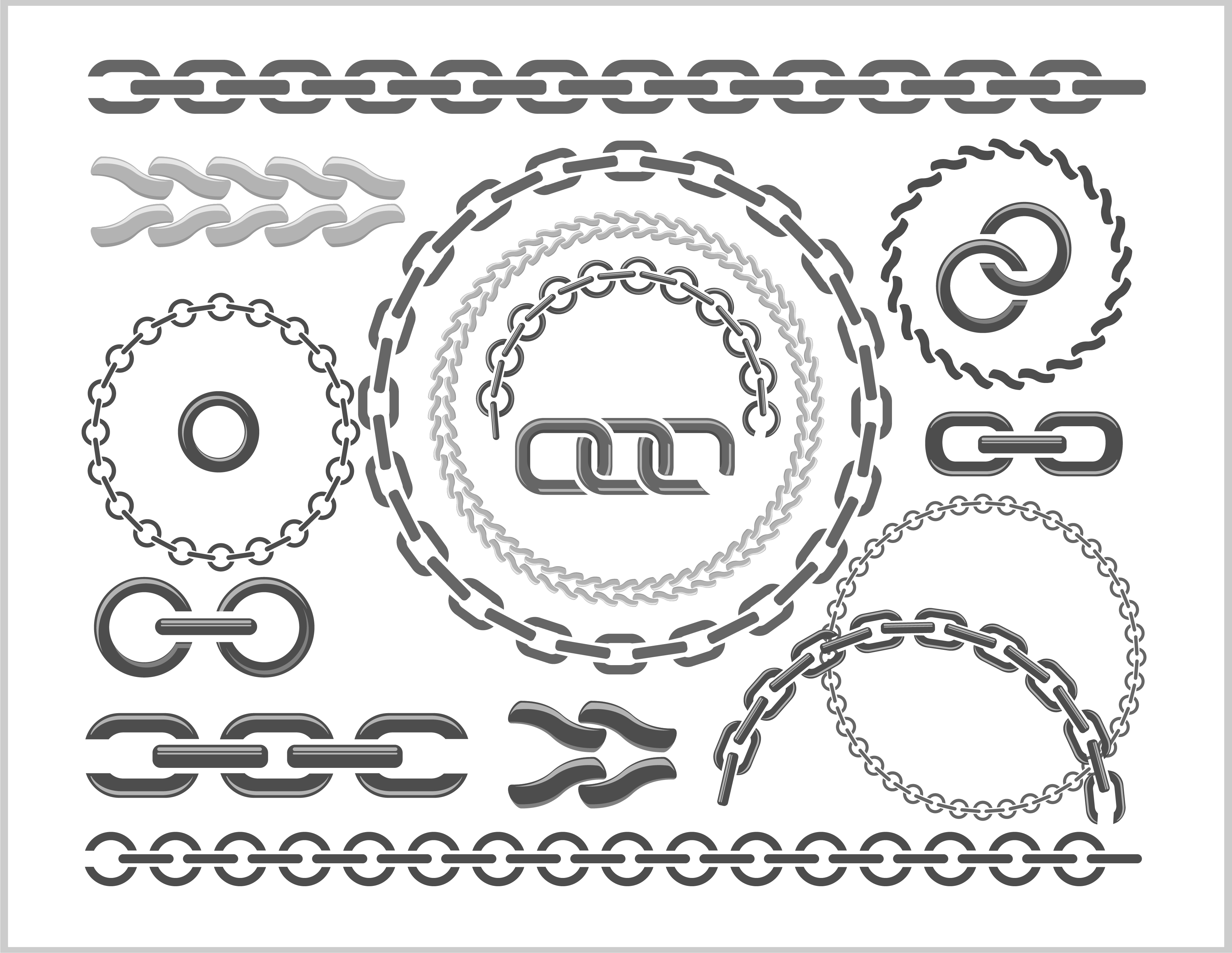 Metal chains vector design 02