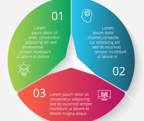 Modern circular infographics vector design set 07