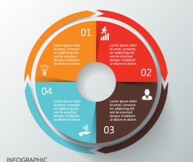 Modern circular infographics vector design set 05 free download