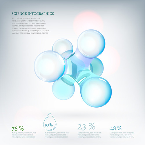 Modern science infographics vector set 06