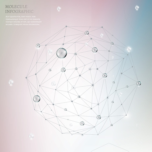 Molecule elements infographics vectors 01