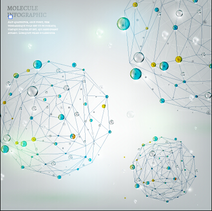 Molecule elements infographics vectors 03