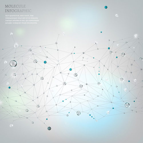 Molecule elements infographics vectors 04