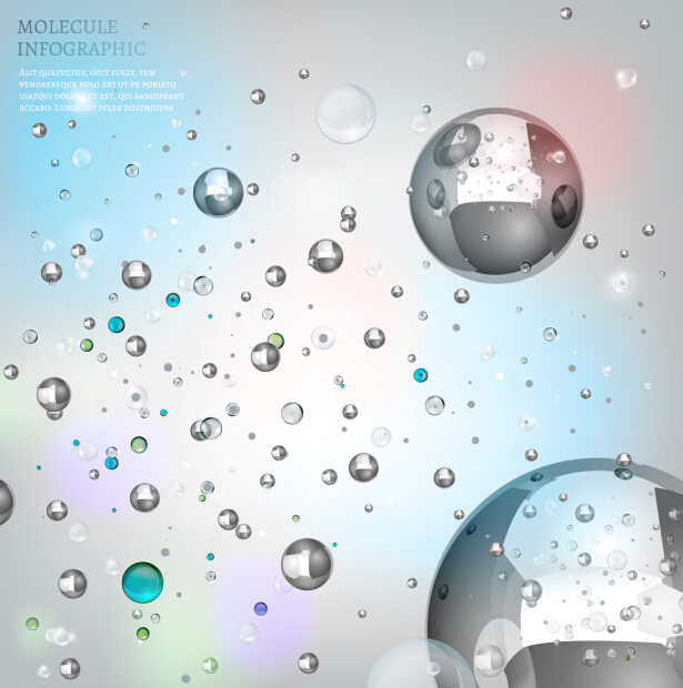 Molecule elements infographics vectors 06