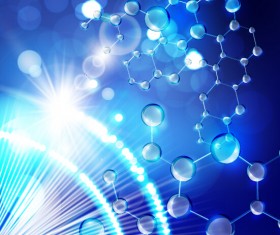 Molecule with light vector background