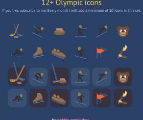 Olympic Winter Sport Icons set
