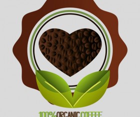 Organic coffee logos desgin vector 01