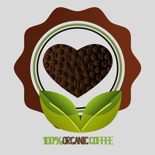 Organic coffee logos desgin vector 01