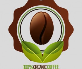 Organic coffee logos desgin vector 02