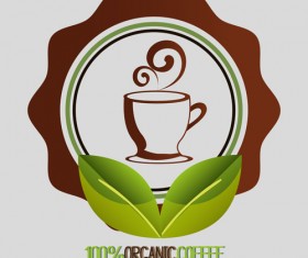 Organic coffee logos desgin vector 03