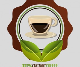Organic coffee logos desgin vector 04