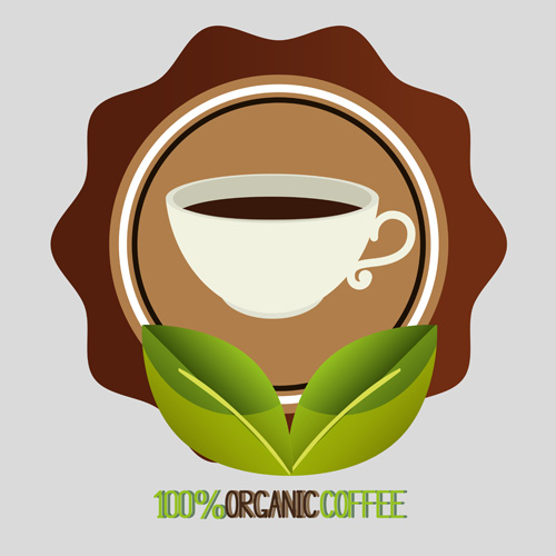Organic coffee logos desgin vector 05